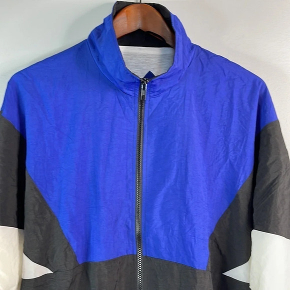 VINTAGE 90s NWT Mens Baggy Performance Windbreaker Bomber Jacket Blokecore L - Picture 3 of 12